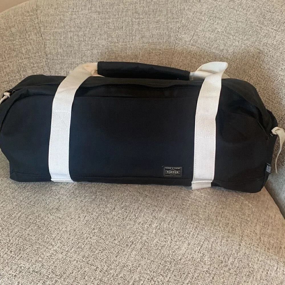 Porter-yoshida & co black nylon duffel bag